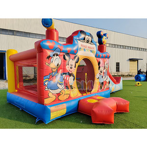 Castillo Inflable con Tobogán <span class=keywords><strong>de</strong></span> <span class=keywords><strong>Mickey</strong></span> <span class=keywords><strong>Mouse</strong></span> para Exteriores, Casa <span class=keywords><strong>de</strong></span> Brinco Inflable con Tobogán para Niños - Product Image 2