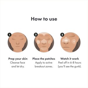 แผ่นแปะสิวขนาดใหญ่แผ่นแปะสิวสำหรับการเกิดสิวบนจมูกคางหน้าผากและแก้ม - Product Image 5