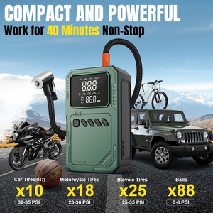Arrancador <span class=keywords><strong>de</strong></span> Coches con Bomba <span class=keywords><strong>de</strong></span> <span class=keywords><strong>Aire</strong></span> (9L Gasolina/8L Diésel) 150PSI, Apagado Automático, Inflador <span class=keywords><strong>de</strong></span> Neumáticos, 800A <span class=keywords><strong>de</strong></span> Corriente Máxima, Pantalla LED Digital, Inalámbrico - Product Image 4