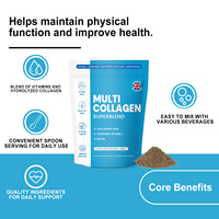 Poudre de collagène multi-sources pure Superblend, vitamine C liposomale, acide hyaluronique, biotine, sans OGM, sans sucre, complément alimentaire quotidien