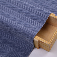 100% Polyester 420G velours côtelé simple face Chenille 3x3 tissu tricoté Jersey à rayures Jacquard à aiguilles grossières
