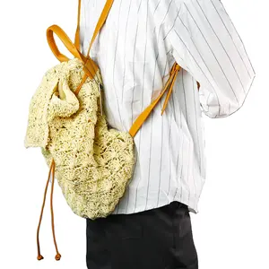 Tabletex Stroh Stricken Strand taschen 100% hand geschöpftes Papier gewebte Tasche Frauen Handtaschen Rucksack