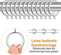 Anneaux de rideaux à œillets silencieux et robustes pour tringles de 16-30 mm, accessoires de décoration pour la maison et le salon, vente en gros
