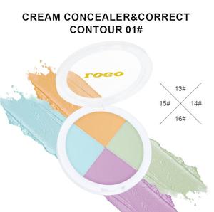 Bán buôn DIY 4 màu sắc che khuyết điểm không thấm nước Matte Kem chính xác khuôn mặt trang điểm Palette OEM DIY Màu sắc che khuyết điểm - Product Image 5
