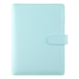 Custom Macaron PU Leather 6 Anéis Pasta Espiral A6 A5 Notebook Pasta Agenda Planner Organizador Jornal Papelaria - Product Image 6