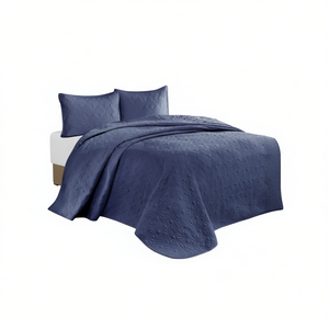 Juego de Cubrecamas Reversibles Color Azul Marino, Cubrecamas Elegantes para una Cama Confortable - Product Image 1