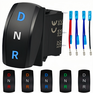 Interruptor basculante D N R de 7 pines ON-OFF-ON de 3 posiciones con bloqueo, interruptor basculante de 12V-24V CC para avance y retroceso para carrito de golf Club Car - Product Image 1