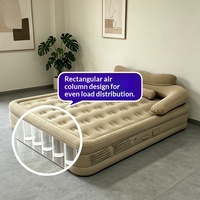 Matelas de camping gonflable avec pompe intégrée, lit d'appoint gonflable, équipement de couchage pour le camping