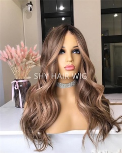 Peluca de cabello humano virgen Europea Frontal transparente HD, encaje alineado con cutícula, pelucas de longitud larga de Color Rubio marrón ceniza de doble dibujado - Product Image 6