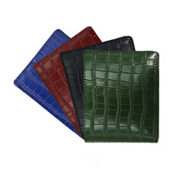 Portefeuille de haute qualité Ysure en cuir véritable texturé croco, porte-cartes et pince à billets pour homme
