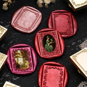 Sello de laca de estilo europeo cabeza de cobre marco de fotos cuenta de mano sobre sello de autenticación confidencialidad sello de pintura de fuego - Product Image 3