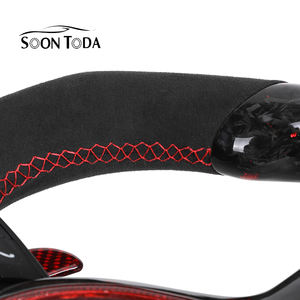 Volante Deportivo OEM Estilo M de Fibra de Carbono Roja con Alcántara y LED para <span class=keywords><strong>BMW</strong></span> M3 F80 M4 F82 E90 E91 E92 X5 F15 <span class=keywords><strong>X6</strong></span> F16 F10 F30 F32 F36 - Product Image 2