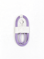 Câble de données USB-C vers USB-C 3A à charge rapide en nylon avec alliage d'aluminium pour téléphones, ordinateurs, batteries externes et écouteurs, violet
