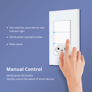 Zemismart Tuya Zigbee Smart Switch 20A Brasil <span class=keywords><strong>Socket</strong></span> Homekit Switch Alexa Google Home Siri Control de voz <span class=keywords><strong>WIFI</strong></span> US Tomada Plug - Product Image 4