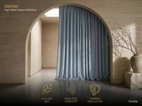 Cortinas Opacas Jacquard de Alto Relieve Listas para Usar, Tejido Triple, 90-95% de Opacidad, Aislamiento Acústico