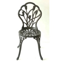 Table et chaises de jardin en aluminium moulé, ensemble bistrot Tulip 3 pièces, best-seller
