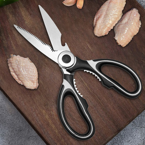Ciseaux de cuisine en acier inoxydable, tête droite de 5 pouces, pour usage domestique, lavables au lave-vaisselle, noirs - Product Image 4