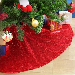 Albero di natale gonna con paillettes lustro tappetino glitterato per decorazioni festa natalizia 48 pollici - Product Image 5