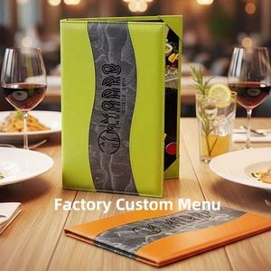 Cubierta <span class=keywords><strong>de</strong></span> Menú <span class=keywords><strong>de</strong></span> Cuero <span class=keywords><strong>de</strong></span> Lujo para Restaurante, con Logotipo Personalizado, para Menús <span class=keywords><strong>de</strong></span> Alta Cocina - Product Image 1
