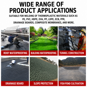 เครื่องเชื่อมจีโอเมมเบรนอัตโนมัติ220โวลต์แผ่นพีวีซีกันน้ำแผ่นกระดาน HDPE แทร็กคู่แบบร้อนละลายปีนเขา เครื่องเชื่อม Geomembrane อั - Product Image 6