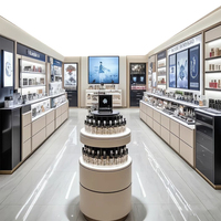 Vitrine à parfums professionnelle en LED, matériaux écologiques, étanche, facile à nettoyer, avec dos en verre