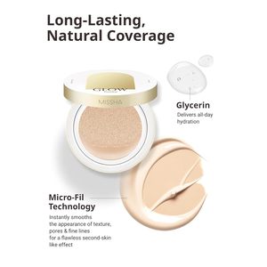 เบาะ No.13สีเบจเรืองแสงสำหรับผิวที่เป็นธรรมของ Missha เมคอัพเบสให้ความชุ่มชื่นและกระจ่างใส - Product Image 5