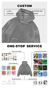 Sudadera <span class=keywords><strong>con</strong></span> <span class=keywords><strong>Capucha</strong></span> de 450 g/m² de Calidad Premium, Diseñada para tu Marca, <span class=keywords><strong>con</strong></span> Ojales Decorativos, 100% Algodón para Hombre, Lavado Ácido, Estampada - Product Image 4
