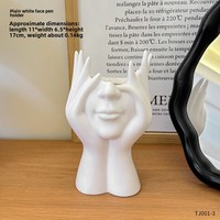 Vase Pot de Fleur Créatif Nordique en Forme de Visage, Décoration Simple et Tendance pour la Maison, le Salon ou le Bureau