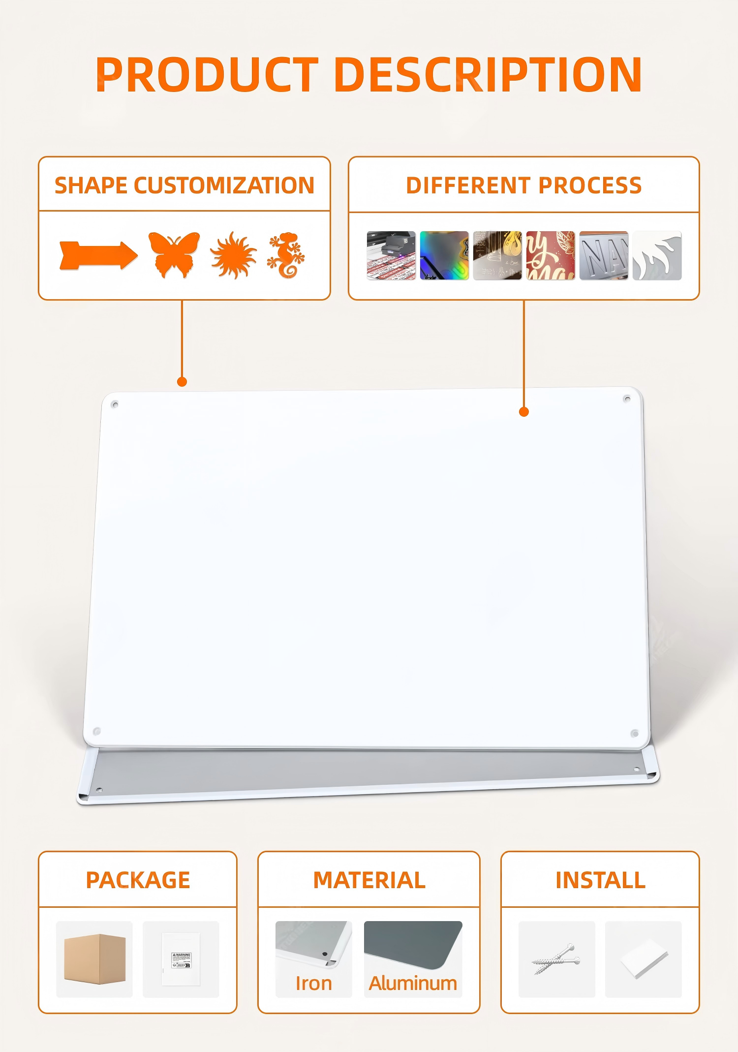 Plaque en métal personnalisée 1