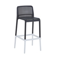 Nouvelle Chaise de Bar Design Colorée pour Restaurant et Cuisine, Chaise de Bar en Plastique à Dossier et Repose-Pieds, Hauteur de Comptoir