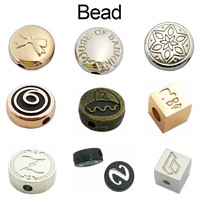 Plaques de pendentifs personnalisables pour la fabrication de bracelets à breloques en argent, avec gravure de lettres et logos