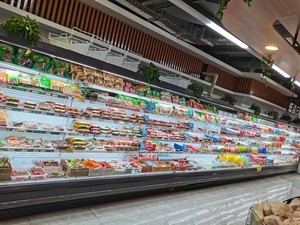 Réfrigérateur vertical commercial pour supermarché, à refroidissement par air, avec dégivrage automatique et étagères réglables - Product Image 4