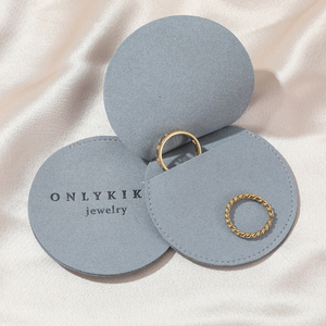 Custom Logo Color Round Small Earring <b>Ring</b> Pouch Microfiber Jewelry Bag Storage Jewelry Packaging Pouch with <b>Box</b> - Product Image 4