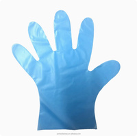 Gants jetables personnalisés en PEHD épais, antidérapants, imperméables, pour la manipulation des aliments rapides et l'utilisation en cuisine, sans poudre, sans silicone, 26 cm, avec logo