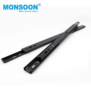 Riel Telescópico <span class=keywords><strong>de</strong></span> Montaje Lateral <span class=keywords><strong>para</strong></span> Herrajes, Guía <span class=keywords><strong>de</strong></span> Deslizamiento <span class=keywords><strong>para</strong></span> <span class=keywords><strong>Cajones</strong></span> con Rodamiento <span class=keywords><strong>de</strong></span> Bolas <span class=keywords><strong>de</strong></span> 17 mm y 3/4 <span class=keywords><strong>para</strong></span> Cocina y Dormitorio <span class=keywords><strong>de</strong></span> Acero - Product Image 1