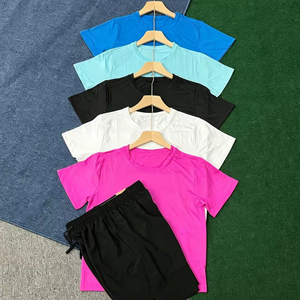Nouvelle Arrivée 2027 – Ensemble <span class=keywords><strong>de</strong></span> Sport Homme Tendance : Short et T-shirt <span class=keywords><strong>de</strong></span> Fitness Respirant en Polyester à Manches Courtes - Product Image 3