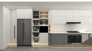 Gabinetes de Cocina de Lujo Modernos Estilo Shaker Gris, Fabricados a Medida en Madera de Guangdong, Pre-Ensamblados - Product Image 5