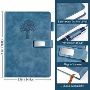 A5 Custom Premium Leather Printed Lined <b>Journal</b> Notebook with Magnetic Closure - Product Image 2