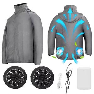 Sun protection Outdoor Anti-UV Fan <b>Cooling</b> <b>Jacket</b> New air Conditioning Clothes Fan <b>Cooling</b> Cloth - Product Image 6