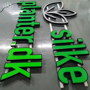 Outdoor Mounted Letters Store Signs Custom Led Front Lit Signage Metal Channel Indoor Letter Sign