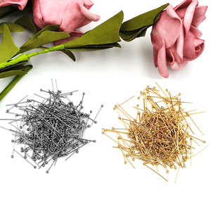 Stainless Steel Ball Needles 0.6mm Diameter 20 30 40mm Length Jewelry Making Beading <b>Pins</b> Round Smooth Shape Yiwu Origin - Product Image 2