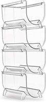 Porte-vin en plastique empilable petits bacs de rangement cuisine réfrigérateur organisateur de stockage bouteille d'eau porte-bouteille transparent vente en gros
