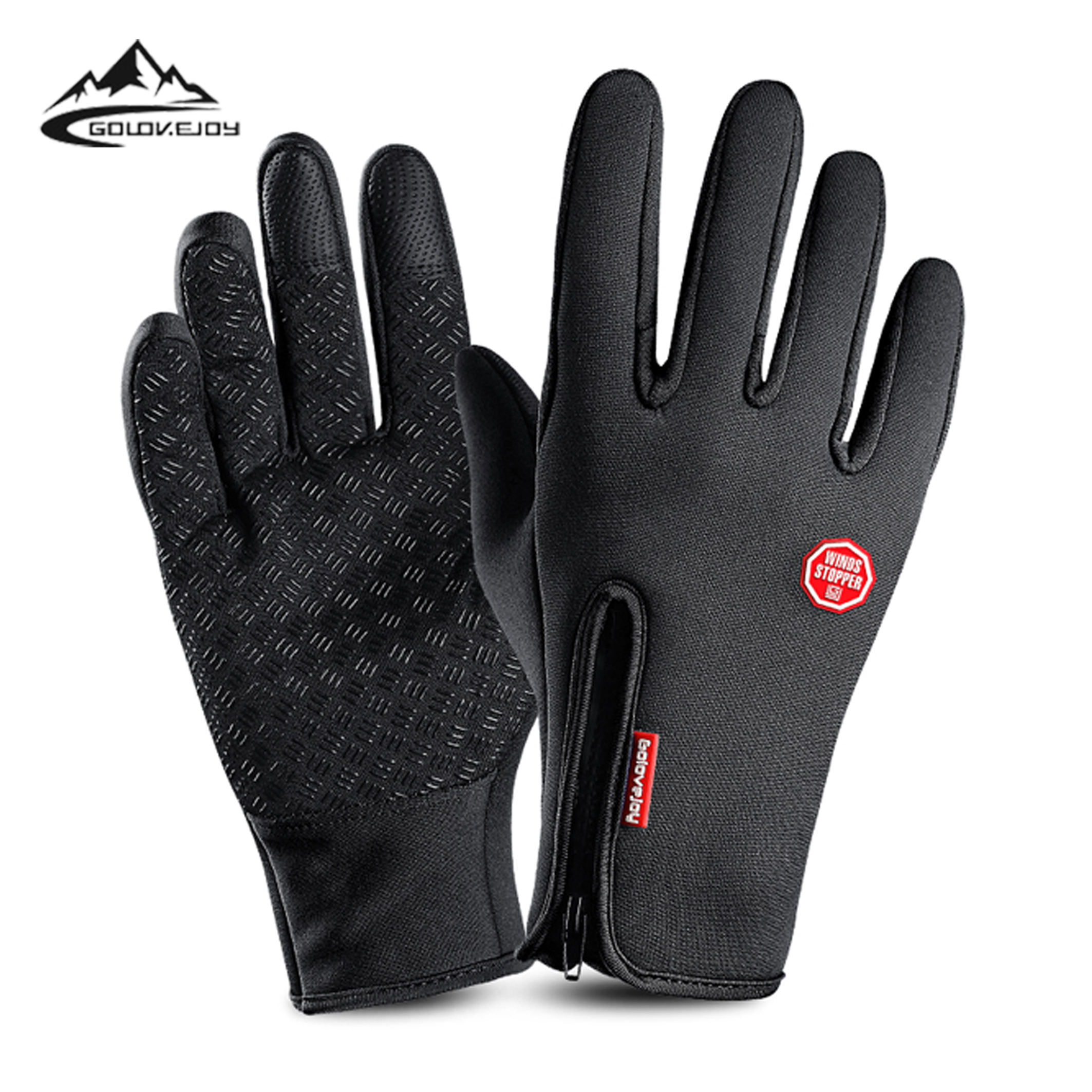 Golovejoy luvas db02 para inverno, luvas para acampamento e ciclismo à prova d' água e de vento, para mulheres e homens