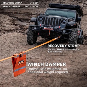 Kit di Recupero ALL-TOP per Accessori Fuoristrada 4x4, Kit di Emergenza con Cinghie di Recupero - Product Image 4