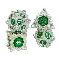 Lot de dés métalliques écologiques à angle droit, 7 pièces, pour D&D et jeux de rôle polyédriques (D20/D12/D10/D8/D6/D4/D2) – Vente en gros usine