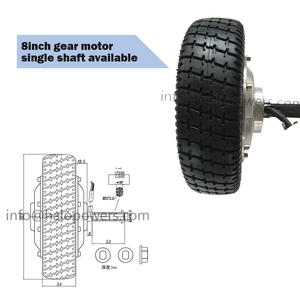 มอเตอร์ฮับ 8 นิ้ว 1000 วัตต์ แบบเพลาคู่ พร้อมตัวเข้ารหัสแบบออปติคอล มอเตอร์เซอร์โว 48 โวลต์ ดีซี สำหรับสกู๊ตเตอร์ไฟฟ้า รถเข็น รถลาก รถเข็นคนพิการ - Product Image 3
