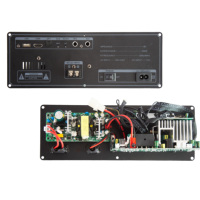 Carte d'amplification audio stéréo avec panneau égaliseur, entrée HDMI, USB, AUX, optique, microphone, module amplificateur de haut-parleur