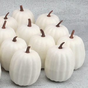 Juego de Calabazas Artificiales de Plástico de Alta Calidad <span class=keywords><strong>Mubai</strong></span>, Color Blanco Leche, Decoración Interior para Otoño, Cosecha, Halloween, Acción de Gracias - Product Image 3