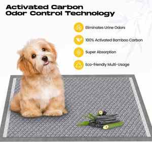 Tapis d'apprentissage pour chiots en charbon de bambou, super absorbants, imperméables, jetables, anti-fuites, 6 couches, pour l'entraînement des chiots - Product Image 4