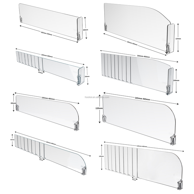 Secure-Grip Anti-Tip Shelf Dividers Stable Partition System for Tall Product Display